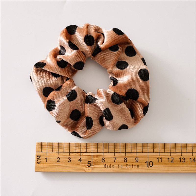 Scrunchie de punto de leopardo para niña y mujer, bandas de goma elásticas para el cabello, lazos para el cabello crujientes, coletero, accesorios para el cabello