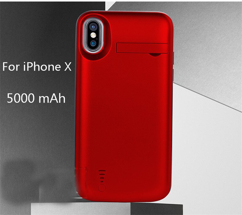 8000mAh Battery Case For iPhone 6 6S 7 8 Plus Backup Power Bank Charging Case For iPhone X 5000mAh Battery Charger Case Cover
