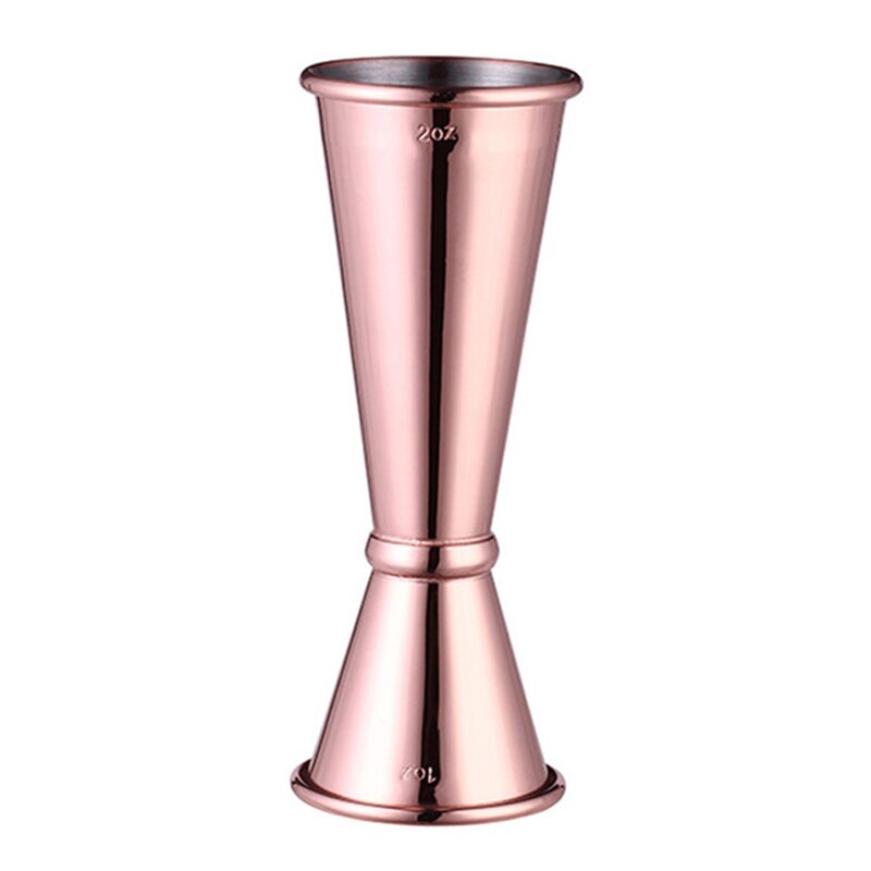 Rvs Cocktail Schaal Cup Bar Accessoires Keuken Dubbele Kop Maatbeker Bartending Maatbeker Voor Bar Kannen: rose gold