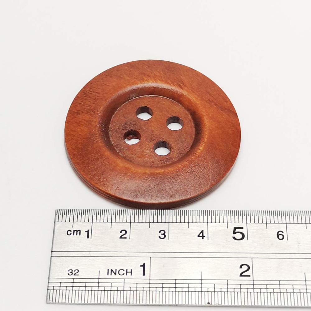 2/10 st 40/50/60mm 6cm extra stora träknappar li brun 4 hål runda sömnadsknappar utsmyckningar hantverk scrapbooking boutonger: 50mm / 10 st