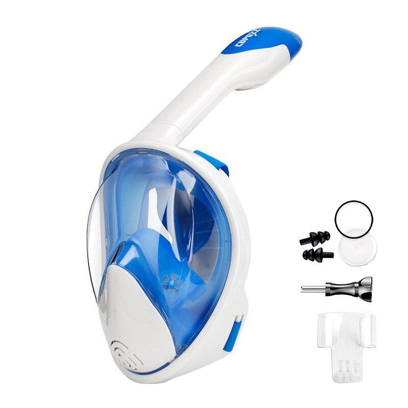 COPOZZ Full Face Snorkel Mask Foldable Anti Fog Snorkeling Mask with Camera Mount for Men Women
