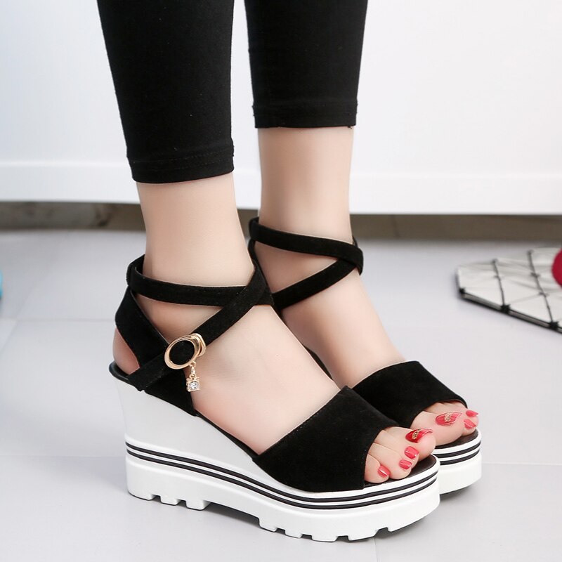 Sommer Koreanische Muffin fisch kopf frauen sandalen mit plattform sandalen wilden einfache schuhe schüttelte mit studenten in m698
