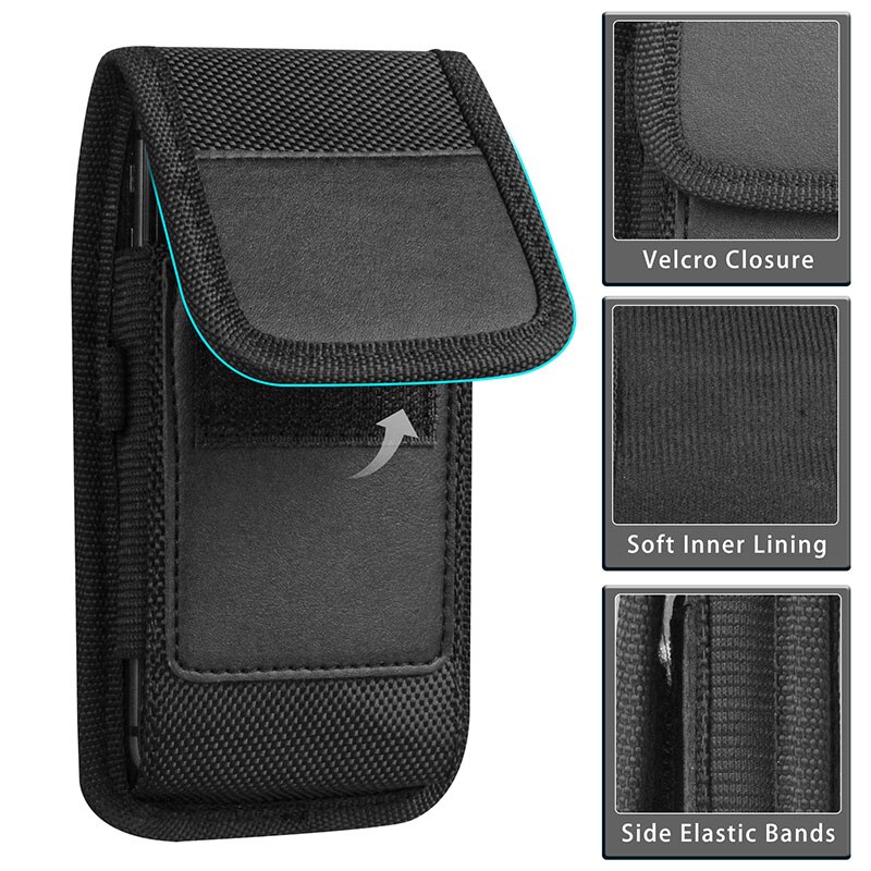 Borsa per telefono per ASUS ZenFone 3 4 5 Max M1 Pro M1 Go Live ZB555KL ZC520KL ZB501KL ZB633KL custodia per Clip da cintura custodia in tessuto Oxford