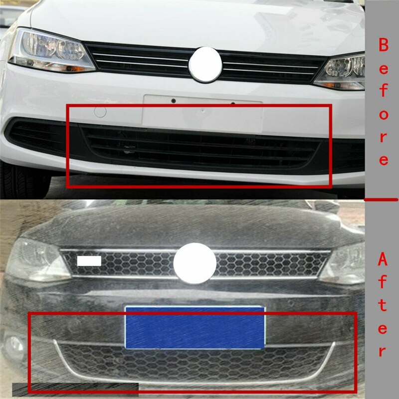 Chrome Front Bumper Honeycomb Lower Intake Grille Assembly For Jetta MK6 Sedan