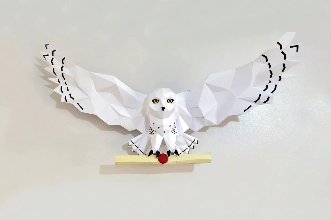 70Cm Diy Papercraft Uil 3D Uil Papier Model Zitten Uil Sculptuur Dier Art Home Wanddecoratie Vogel Model Volwassen handgemaakte Speelgoed: Default Title