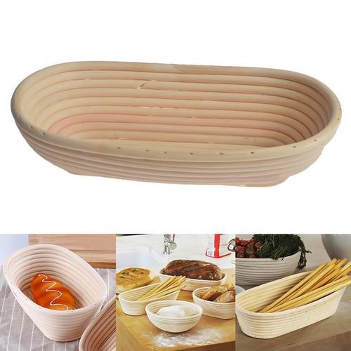 1pc Europese Stijl Brood Gisting Mand Ovale Natuurlijke Rotan Manden Voor Bakken Tools Verschillende Proofing Proving Mand