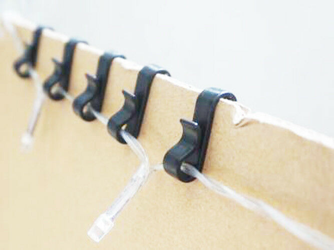 50 Clip Per Luci Natalizie Per Grondaie Esterne – Ganci Resistenti Per Luci C5-C9, Mini, Ghiacciolo E Corda
