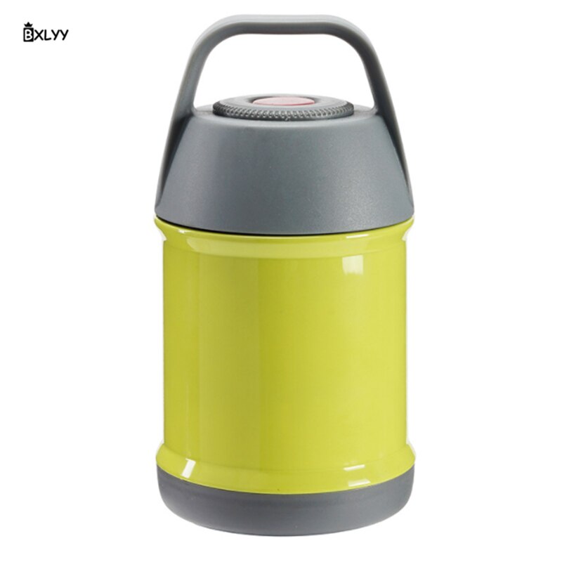 Gesmoorde Beker Dubbele Vacuüm Roestvrij Staal Gesmoorde Beker Draagbare Geïsoleerde Lunch Box Keuken Accessoires Voedsel Container.8z: 560ML / green