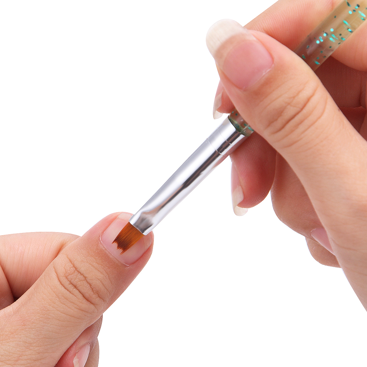 Monja nail art fransk smil halvmåne form tegnebørster diy kronblad blomst gradient maleri pensel sæt manicure værktøj