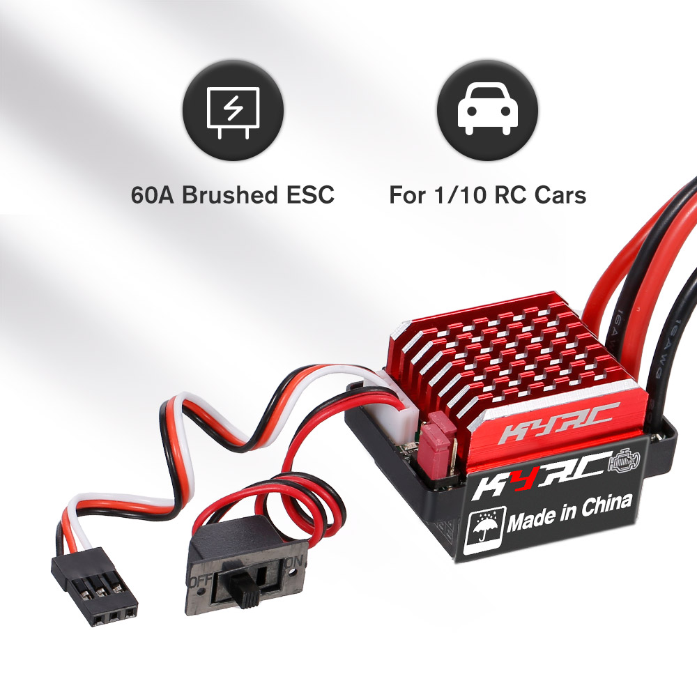 60A Esc Rc Auto Esc Brushed Electric Speed Controller Voor 1/10 Traxxas D90 Hsp Redcat Rc 4WD Tamiya Axiale SCX10 hpi Diy Rc Auto