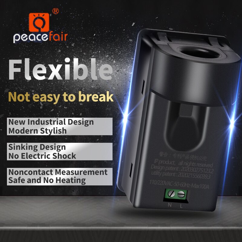 Peacefair AC monofase 400V 100A amperometro digitale voltmetro carico elettronico tester di tensione intelligente nuovo arrivo PZEM-026