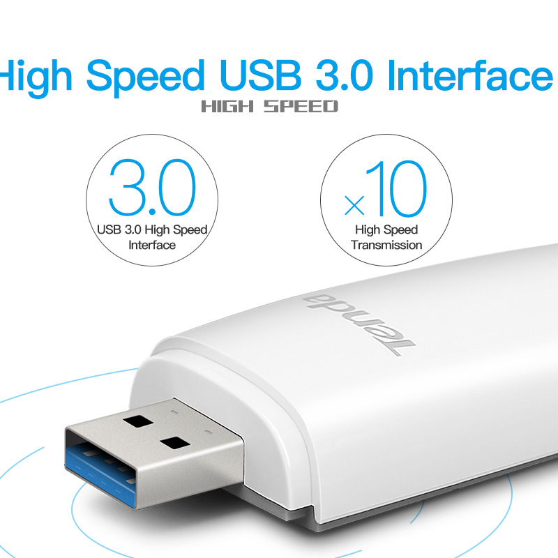 Tenda U12 1300Mbps Wireless Usb Network Kaarten, ac Dual-Band 2.4G/5.0 Ghz Gigabit Wifi Usb Network Adapter, Usb 3.0, plug En Play