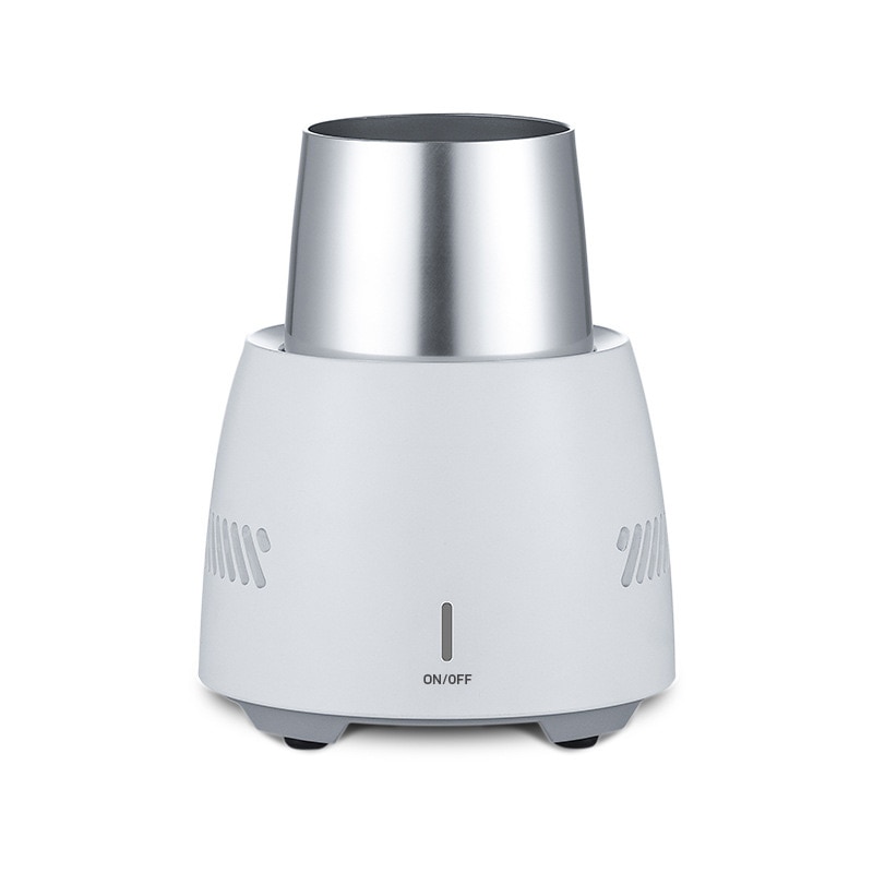 Portable Smart Mini Refrigerator Fridge Cup Instant Cooling Cup USB Fridge Cooler Fast Cooling Device for Home Car Office: white and silver