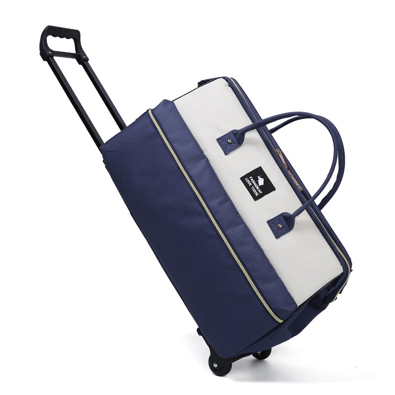 Julis sång resväska med hjul vagn stor kapacitet vagn åkpåse rullande resväska väska för helg över natten: 2