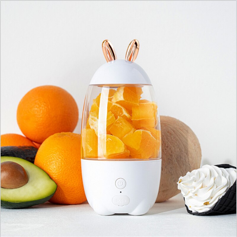 DTVANE Cute Small Juicers Usb Charging Portable Juicer cup for Home Drink Outdoors Mini Juice Cup 330ML