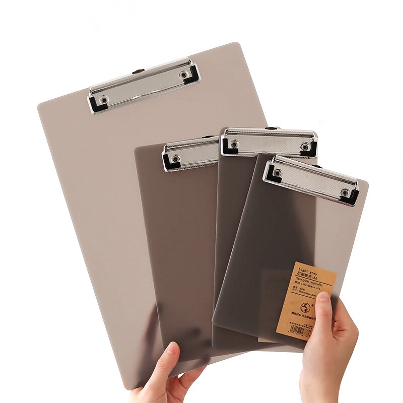 A6 / A5 / A4 clipboard clips Folder Board Menu Paper Clamp Gray Writing Clips Ticket Holder Hanging Cardboard Notepad board