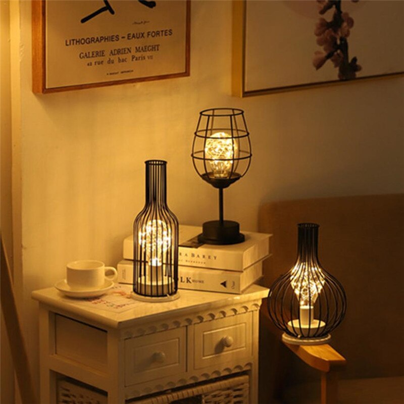 Art led bordlampe læselampe natlys soveværelse sengelampe skrivebordsbelysning stue retro klassisk jern boligindretning