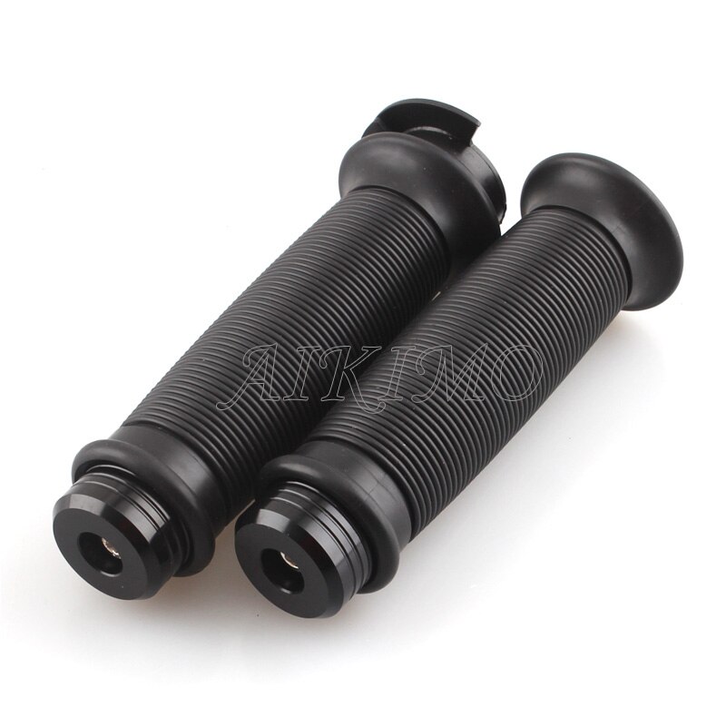 7/8" 22mm Motorcycle black handlebar handle with rod end, suitable for general motorcycle retro custom pair