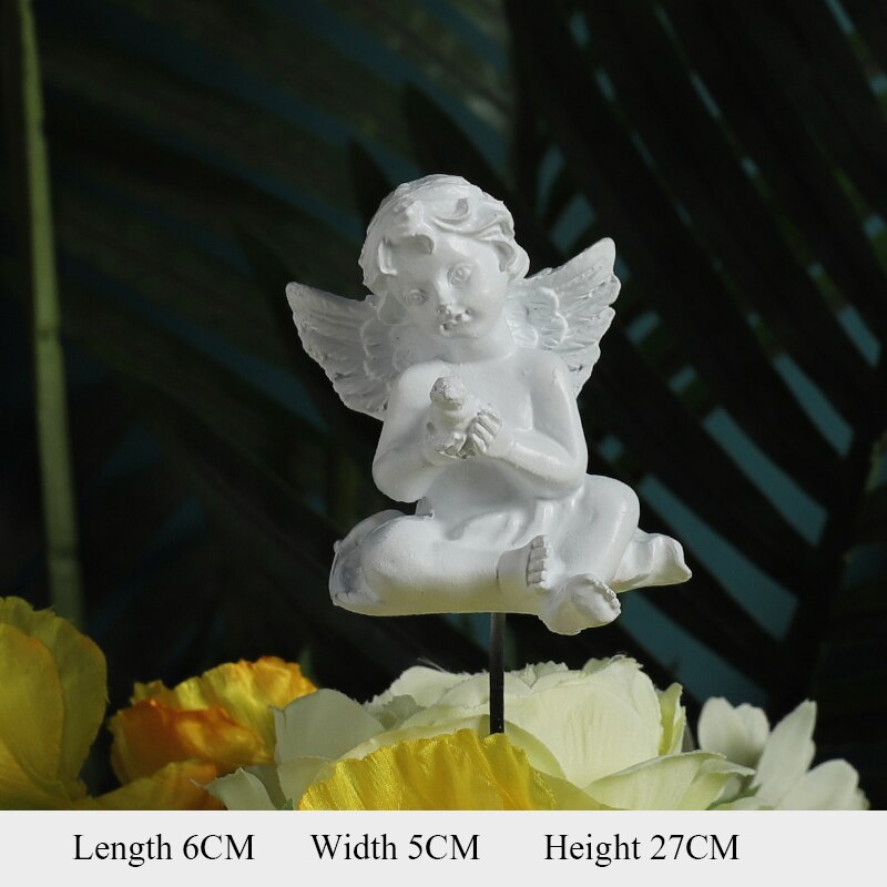 Angel Flower Potted Ornaments Home Garden Ornaments Flower Pot Decoration: Gold
