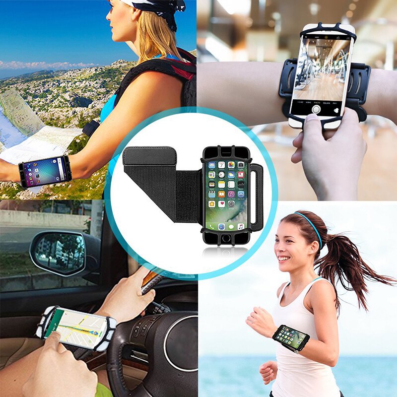 Running Sport Arm Band Case Telefoon Houder Tas Roterende 180 ° Outdoor Fitness Oefening Telefoon Stand Arm Band Riem accessoires