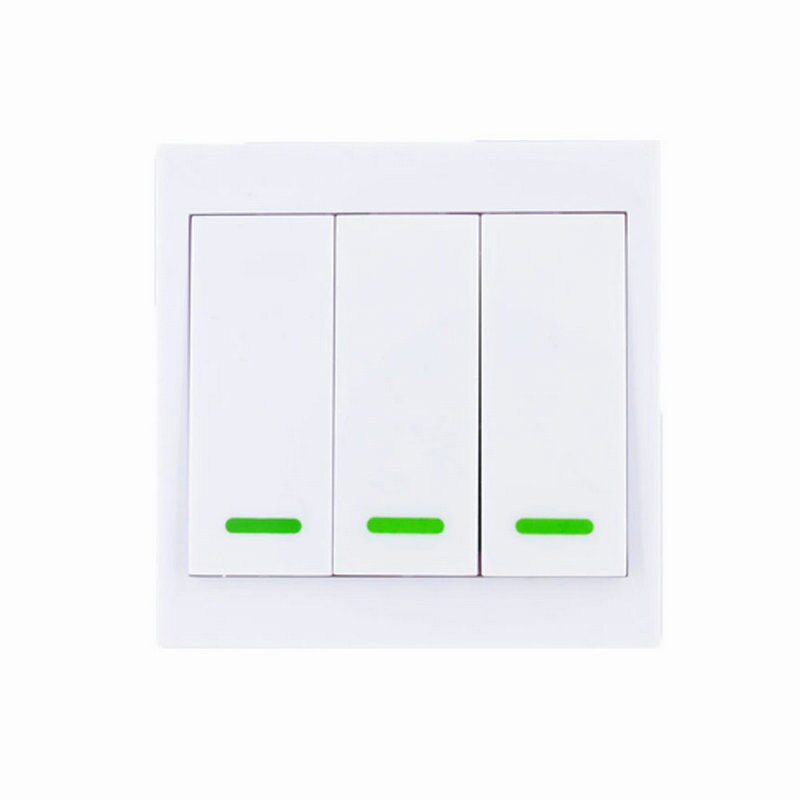 86 Wall Panel Remote Transmitter 1 2 3 Button Sticky RF TX Smart Home Room Hall Living Room Bedroom Wirelss Remote315/433 ev1527: 3CH / 315Mhz