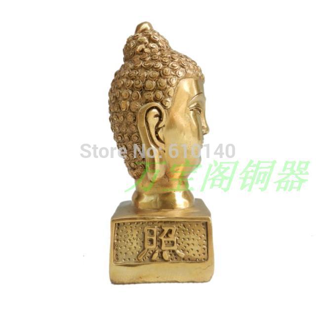 Fijne brons koper messing Sakyamuni Boeddha hoofd