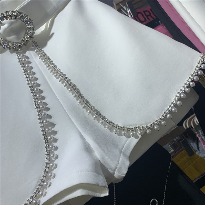 Short trapèze blanc à jambes larges pour femme, tenue assortie avec tout, pantalon court , printemps été 2022