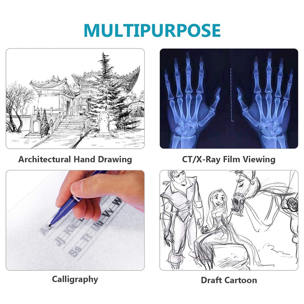 A4 Durable Tracing Board Table Drawing Tablet Panel LED 4W USB Copy board Office school supplies Sketchpad Copy Board