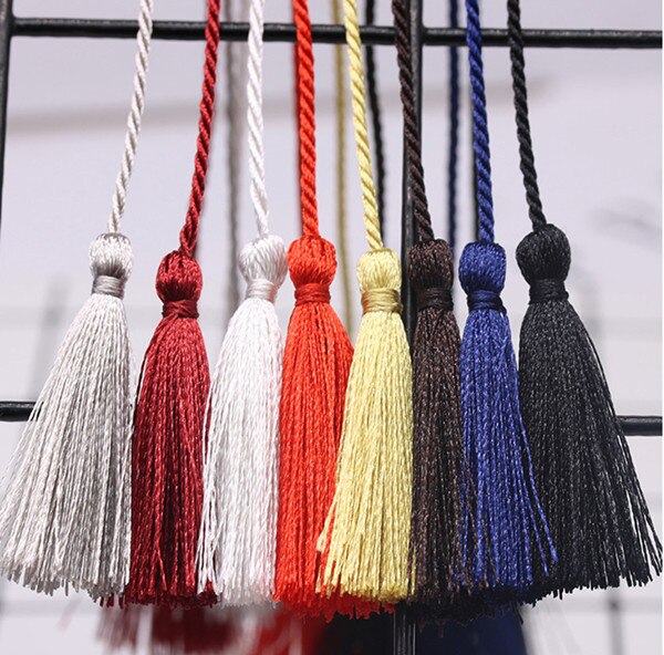 Cuerda larga de doble extremo con flecos para decoración, cinta de cordón de seda con flecos para manualidades, joyería, prendas de vestir, 5 uds.: Mix-color Tassls