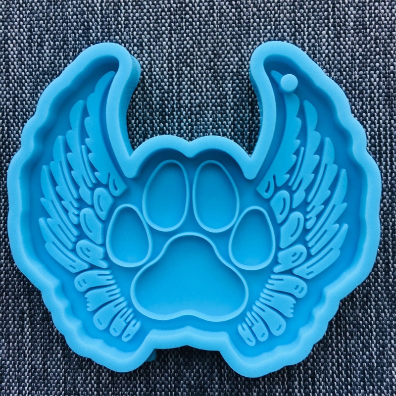 3 sztuk/zestaw Dog Paw Style brelok żywicy epoksydowej formy naszyjnik wisiorek silikonowe formy DIY rzemiosło biżuteria Casting Tool