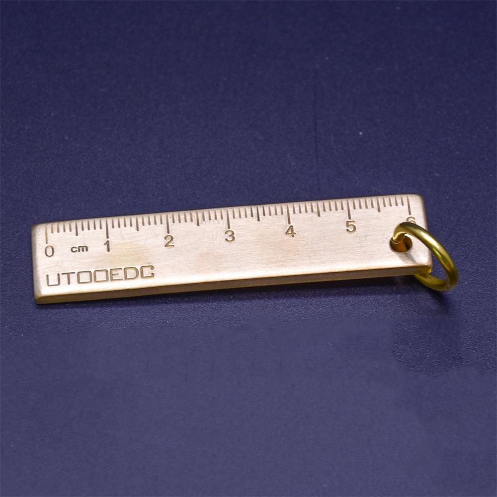 Guoyi Z007 Copper ruler Triangle ruler Caliper protractor teaching pen drawing Measuring Learn office school stationery Supplies: 6cm Ruler