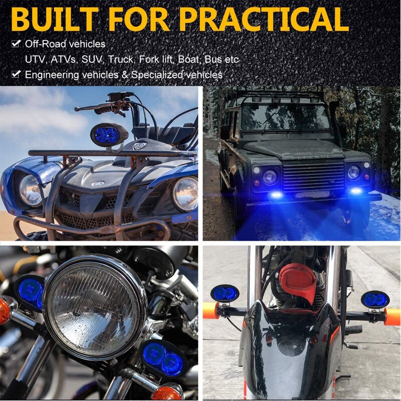 2Stck 20W Oval bilden LED-leuchten 12V warnen Arbeit Lagerbier Licht Scheinwerfer Für Auto Gabel Lkw Sicherheit anzeige Blau Licht