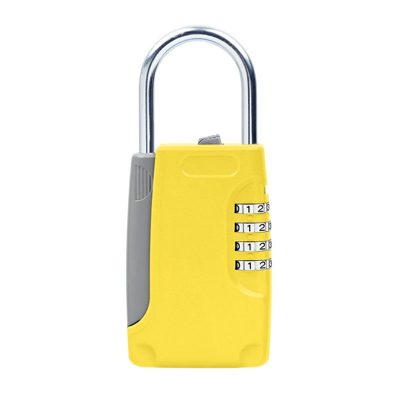 Coffre-fort métallique à verrou mot de passe | Mini boîte de rangement en forme de cadenas, coffres-forts pour utilisation en voiture, pour la décoration de la maison, au bureau et en entreprise: Jaune