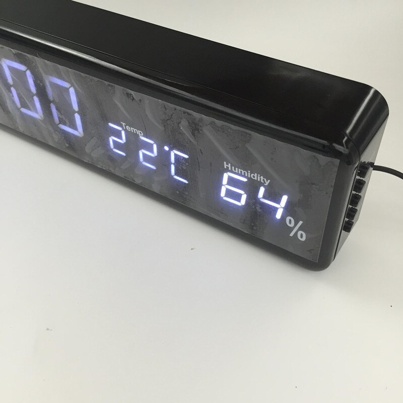 Big Number Large LCD Digital Wall Clock Multi-function Electronic Bedside Table Clock Desk Alarm Clock With Temperature Humidity