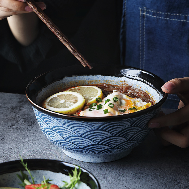 RUX atelier bol de riz japonais en céramique, bol de Ramen bol de salade bol de soupe à nouilles, Restaurant cuisine vaisselle décoration de la maison