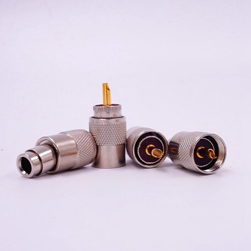 10 Stuks Rf Connector Uhf Male Connector RG8 RG58 Kabel Lug Antenne Connector PL259