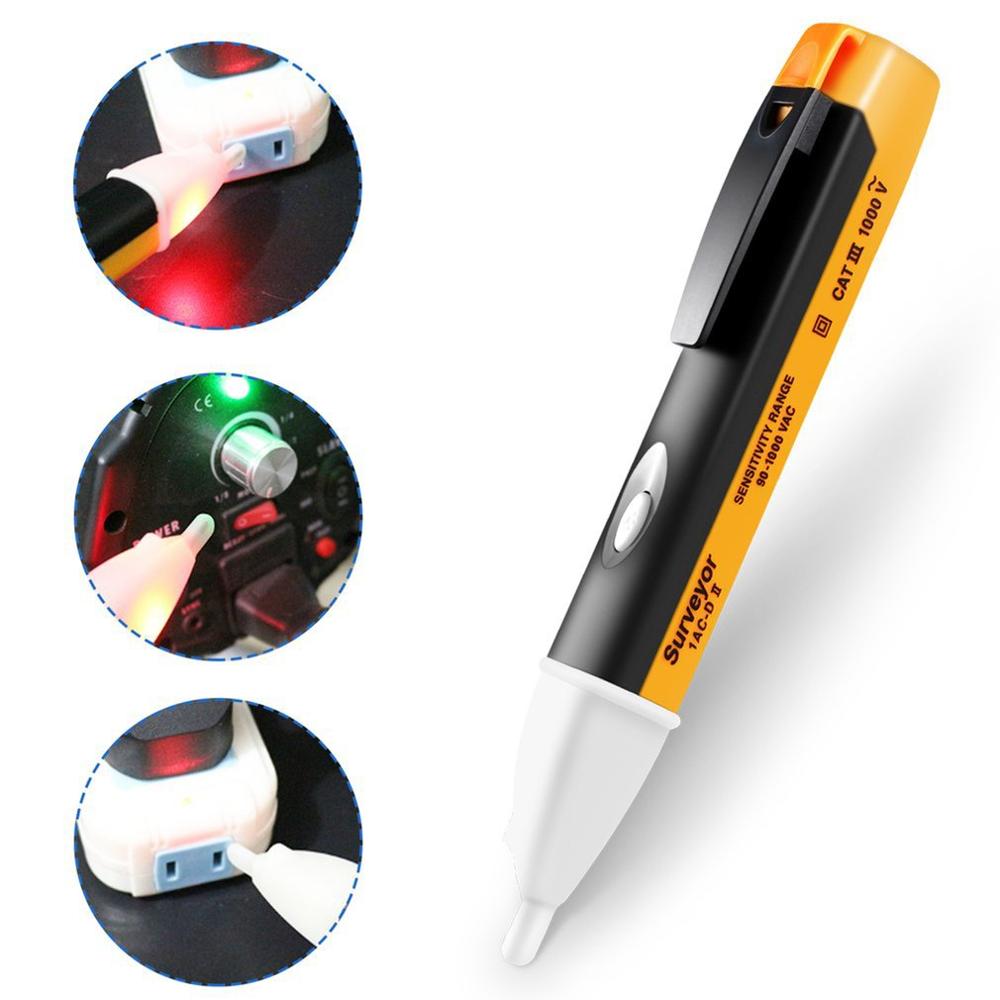 90-1000V Non-Contact Electronic Digital Display AC Voltage Test Pen With LED Light 1AC-D C2 Ii Detector Volt Stick Sensor Pencil
