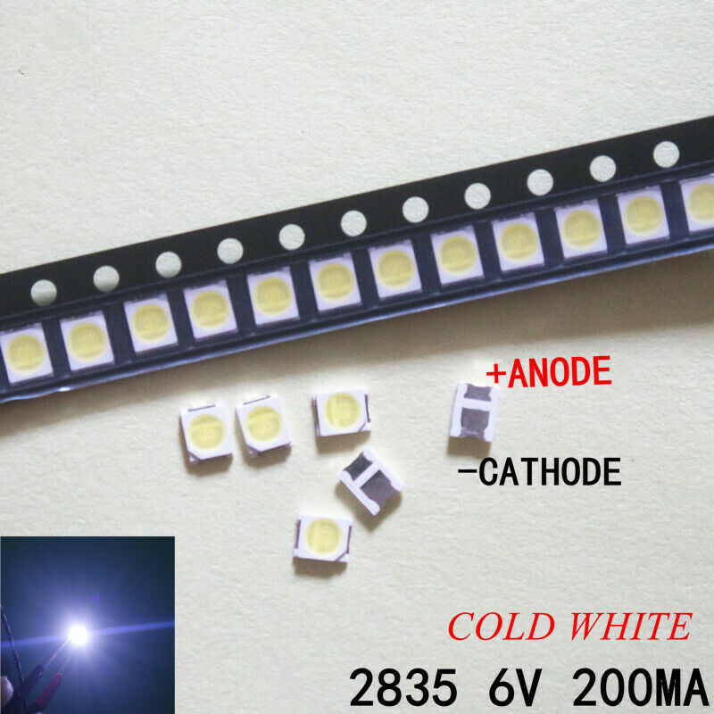 300Pieces/lot LED Backlight 1210 3528 2835 1W 6V 96LM TV Application 01.JT.2835BPWS2-C