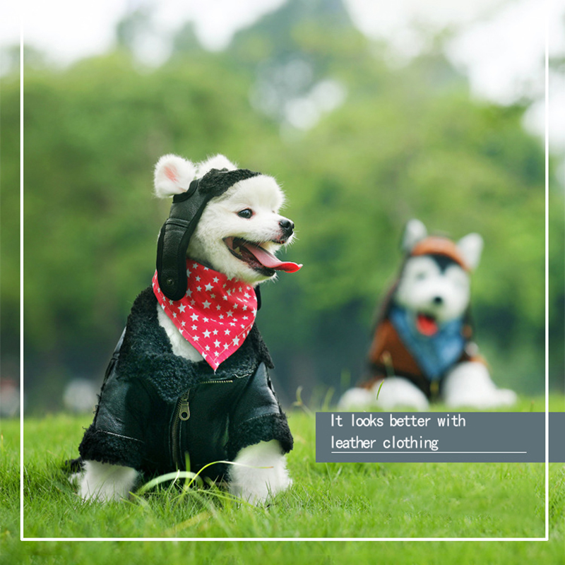 Dog Aviator Hat Dog Winter Pilot Hat with Ear Flaps for Cold Weather Pet Warm Aviator Cap Pet Windproof Motorcycles Protect Hat