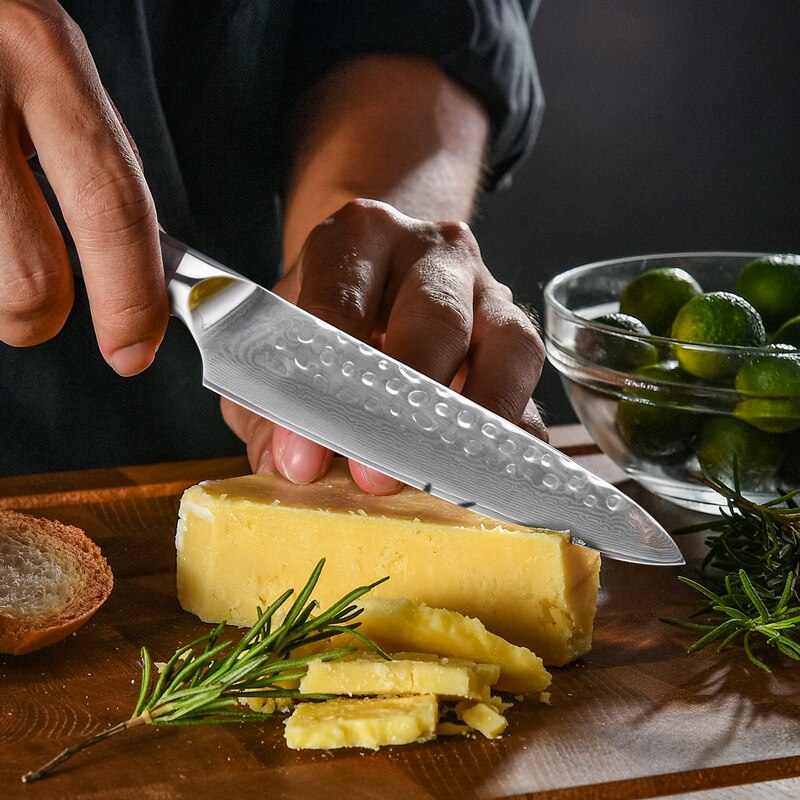 Shuangmali 2 stk kværn kokkekniv sæt 67 lag damaskus stål køkken kokke knive sæt værktøj skære udskæring kød kokke kniv
