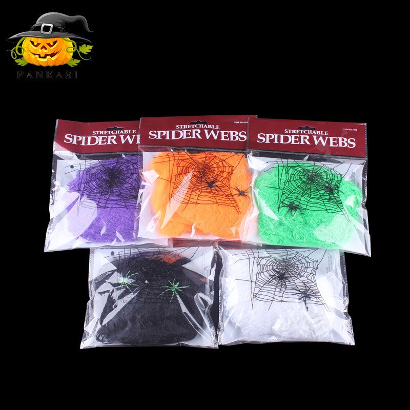 entsetzlich unheimlich Spinne Netz Bar Spukhaus Szene Requisiten Angeordnet Dekor Spinnennetz Halloween Dekoration Party