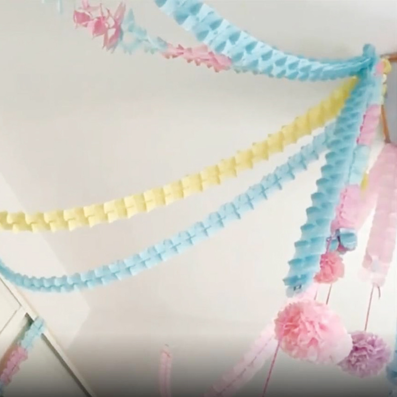 Decoración de pared de fondo de en colores Pastel, papel de color azul/rosa para Baby Shower, arcoíris