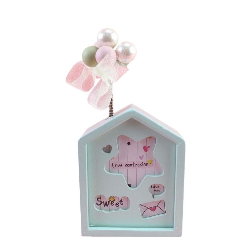 Rotating Wooden Music Box Home Bedroom Room Decoration Ornaments Y4UD