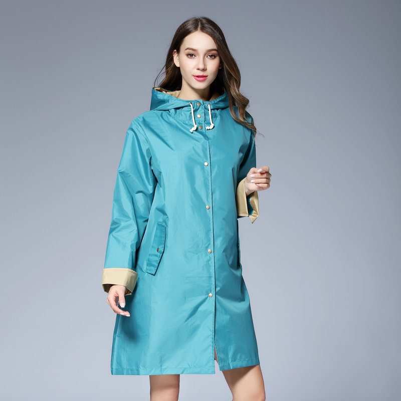 Waterproof Female Jacket Raincoat Women Nylon Bike Raincoat Long Pvc Hiking Impermeabile Jas Hujan Raincoat Bike BA60YY