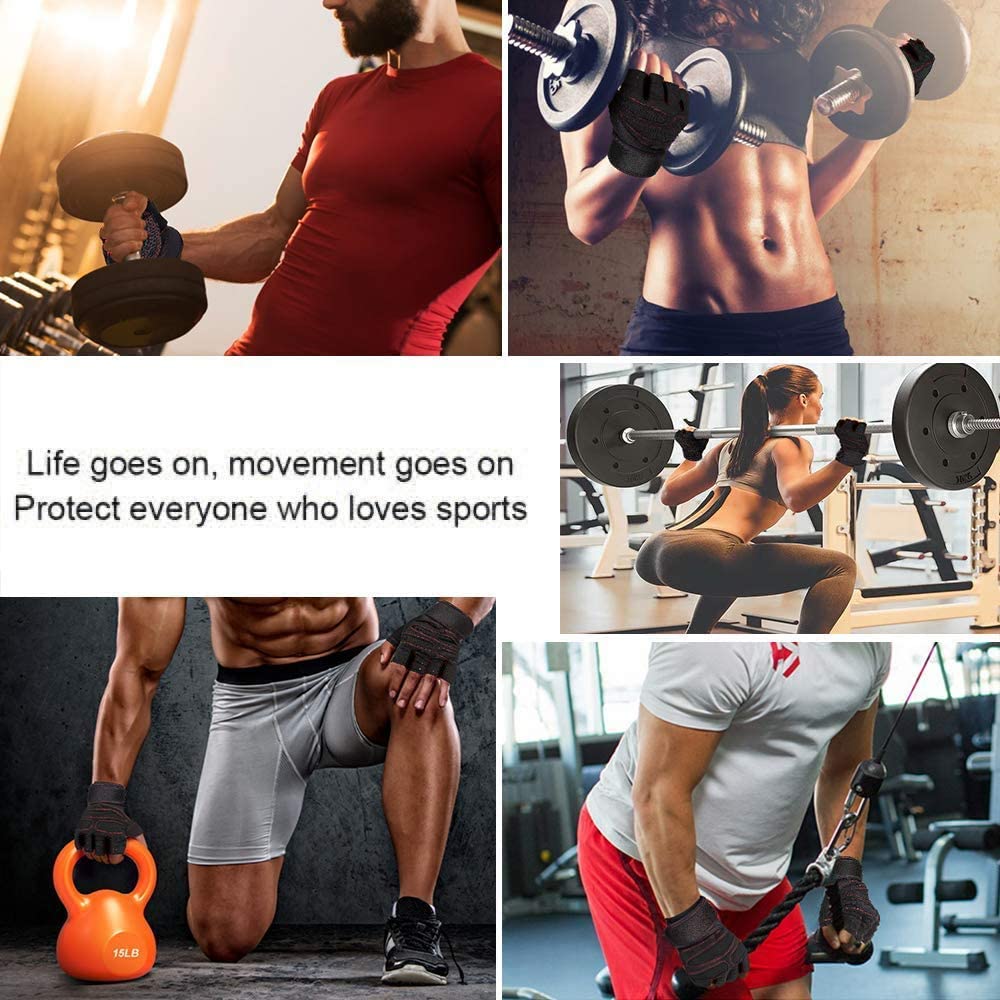 Gants d'haltérophilie antidérapants pour hommes et femmes, équipement de Fitness, respirant, demi-doigt, pour Crossfit, entraînement de force