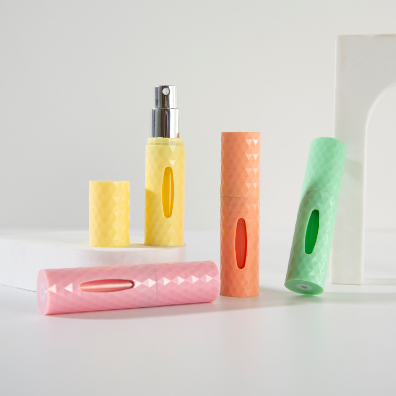 Botella de Perfume de 5/10ml, botella de Perfume recargable portátil con pulverizador, envases cosméticos, atomizador, Mini pulverizador de aluminio para viaje