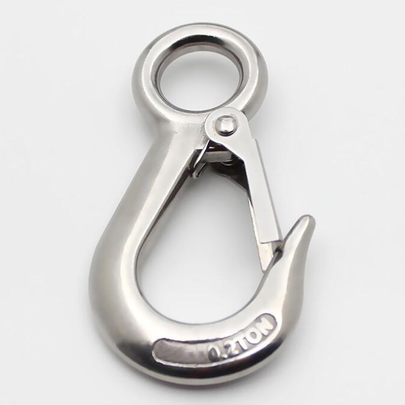 Crochet de levage oculaire en acier inoxydable, accessoire de gréement de sécurité de Type américain avec oeil rond charge de travail 0.2T,0.3T,0.5T