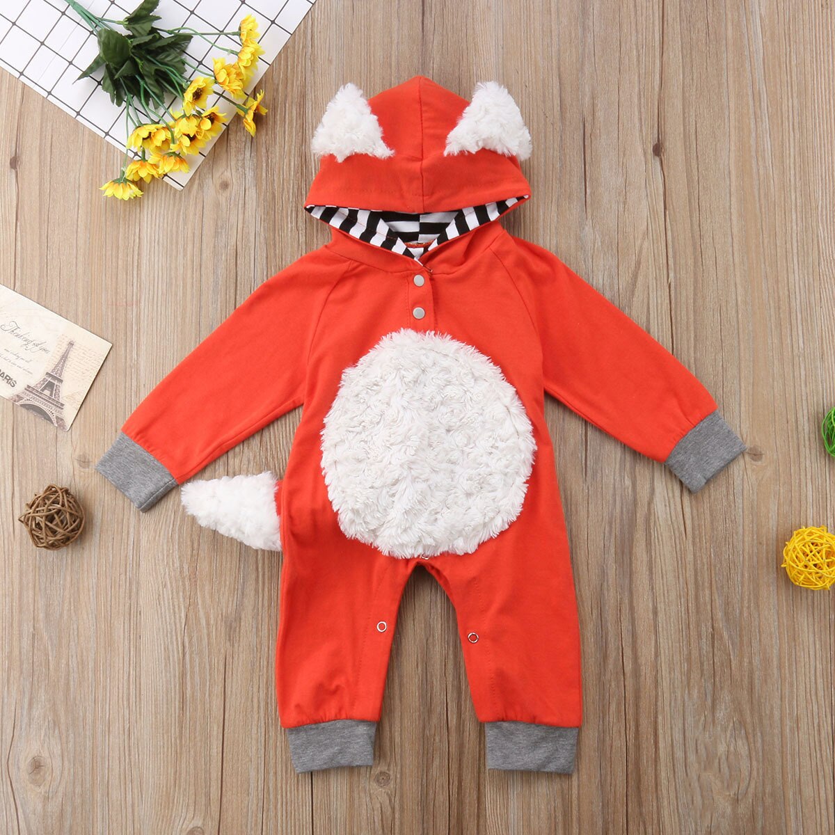 Baby Boy Clothes Baby Girl Clothes Christmas Autumn Newbron Baby Clothes Roupas Bebe Infant Jumpsuits Lovely Fox Cartoon