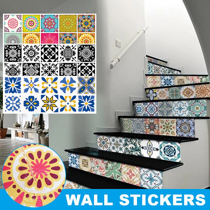 10pcs/set 3D Visual Art Geometric Tile Decals Stickers for Bedroom Living Room Bathroom Wall SCVD889