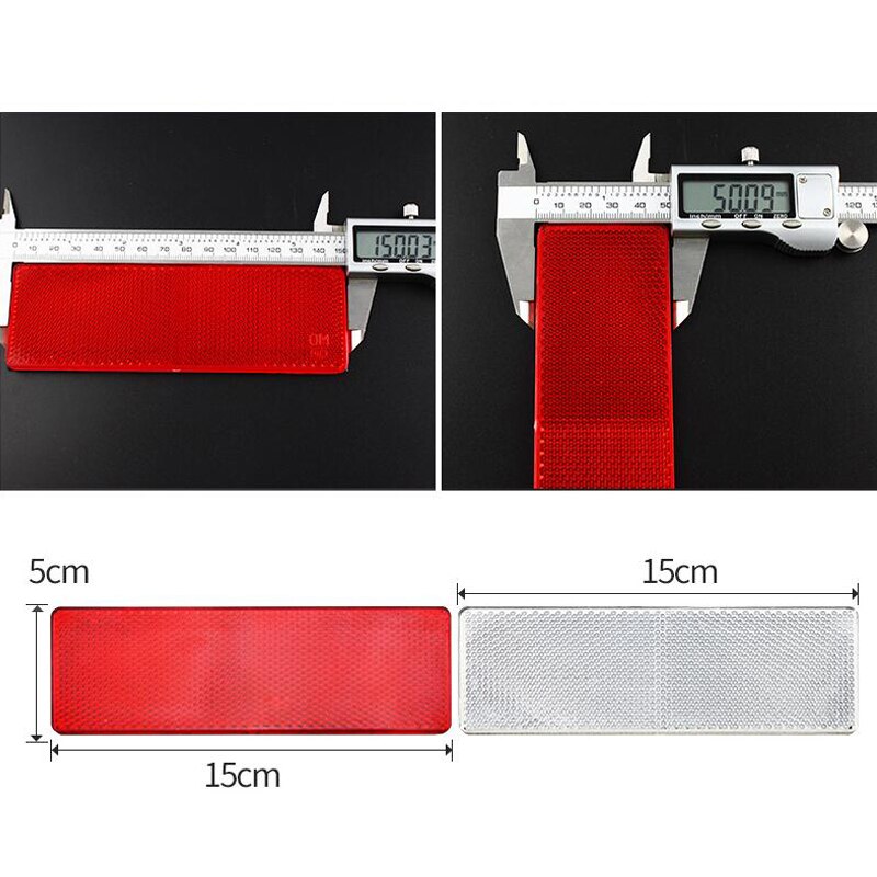 10pieces Red and white plastic retro reflector Truck reflective safety for car